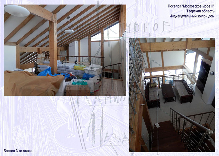 Фото дизайн - проекта интерьера загородного частного жилого дома, квартиры. Перепланировка